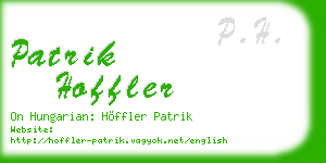 patrik hoffler business card