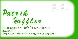 patrik hoffler business card